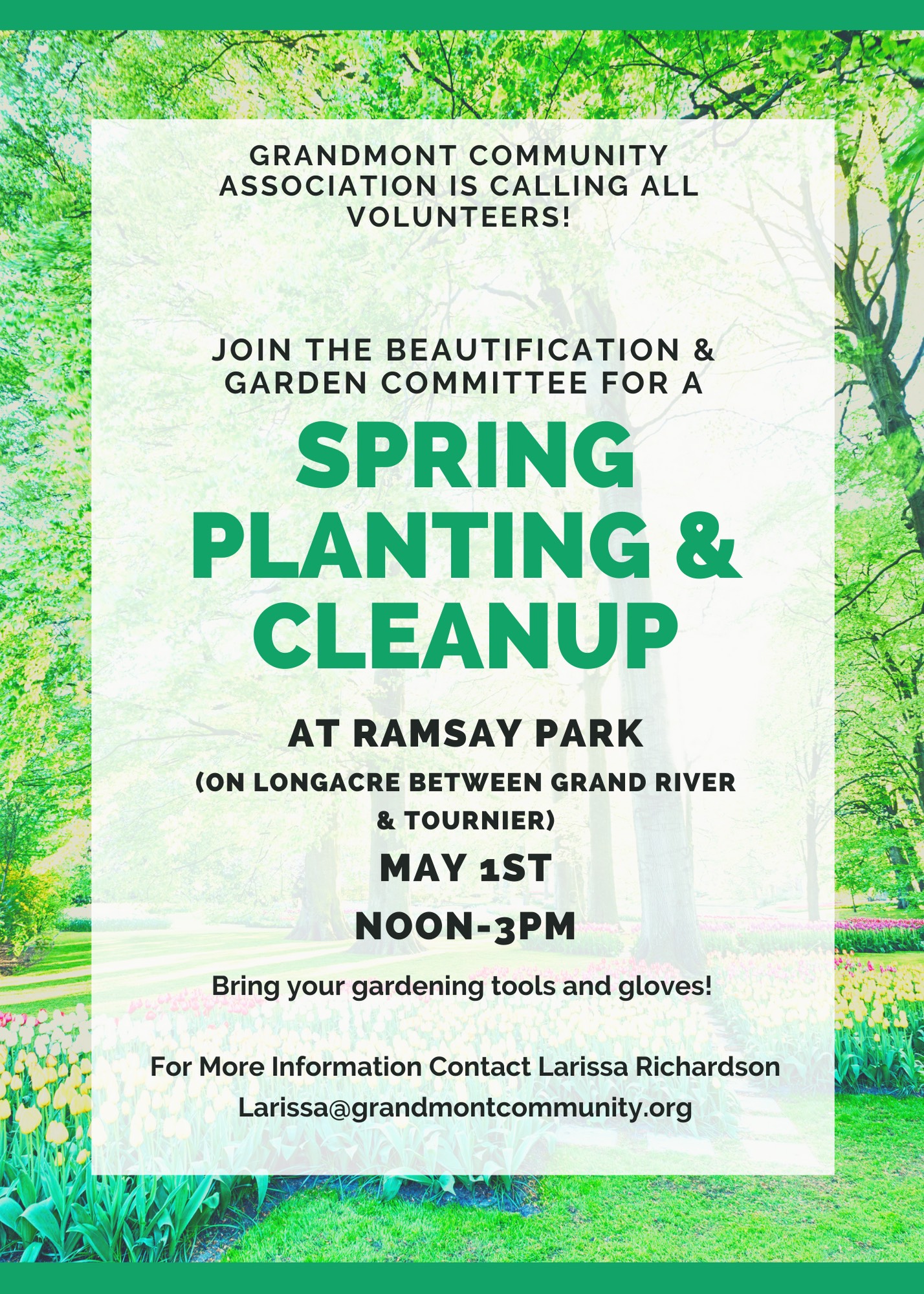 ramsay park spring cleanup